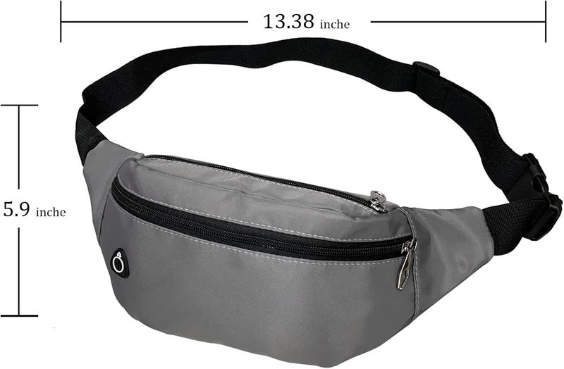 DAITET Crossbody Fanny Pack for Men&Women,Large Waist Bag & Hip Bum Bag with Adjustable Strap for Outdoors Workout Traveling Casual Running Hiking Cycling - Image 3